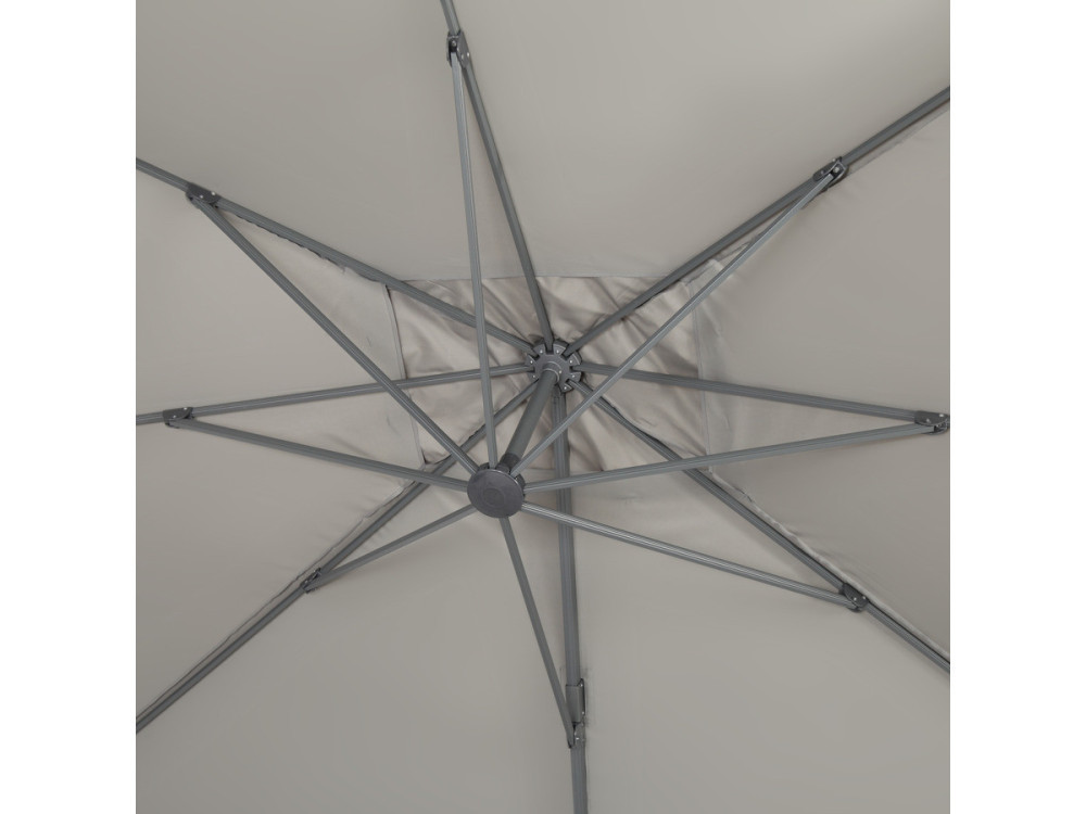 Parasol ogrodowy "Sun 4" - Prostokątny - 3 x 4 m - Szary - Obciążniki w zestawie