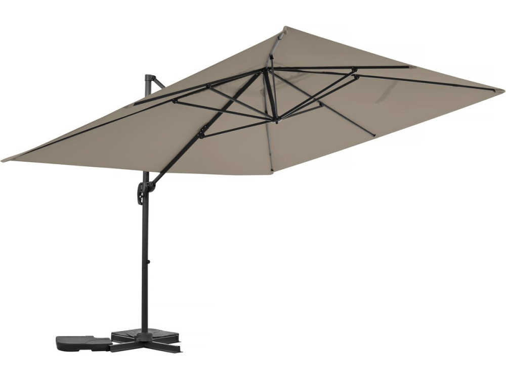 Aluminiowy parasol ogrodowy Sky 4" - 3 x 4 m - Taupe