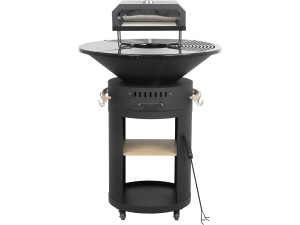 Grill plancha z piecem do pizzy "César premium" - Ø 81 cm - Czarny