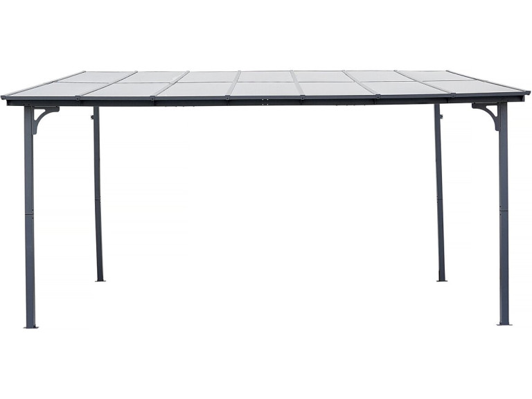 Pergola przysufitowa "Marvin" - 4 x 3 m - 423 x 298 x 243 cm - Ciemnoszara
