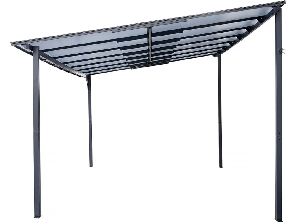 Pergola przysufitowa "Marvin" - 4 x 3 m - 423 x 298 x 243 cm - Ciemnoszara