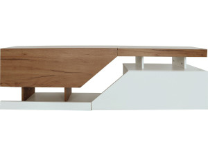 Szafka RTV „Ceelias” - 160 x 35 x 46 cm - Bialy/Ciemnobrazowy