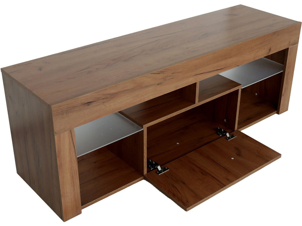 Drewniana szafka RTV "Hugo" - 140 x 40 x 50 cm - Braz