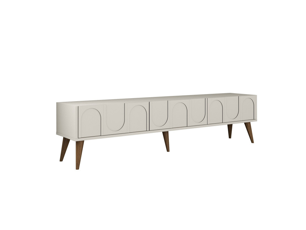 Drewniana podstawa pod telewizor "Lyon" - 180 x 35 x 44 cm - CrèmeNoix