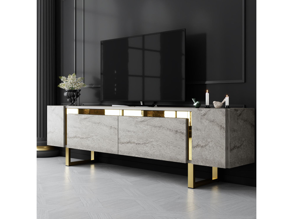 Drewniana podstawa pod telewizor "Yildiz" - 180 x 30 x 50 cm - TravertinOr