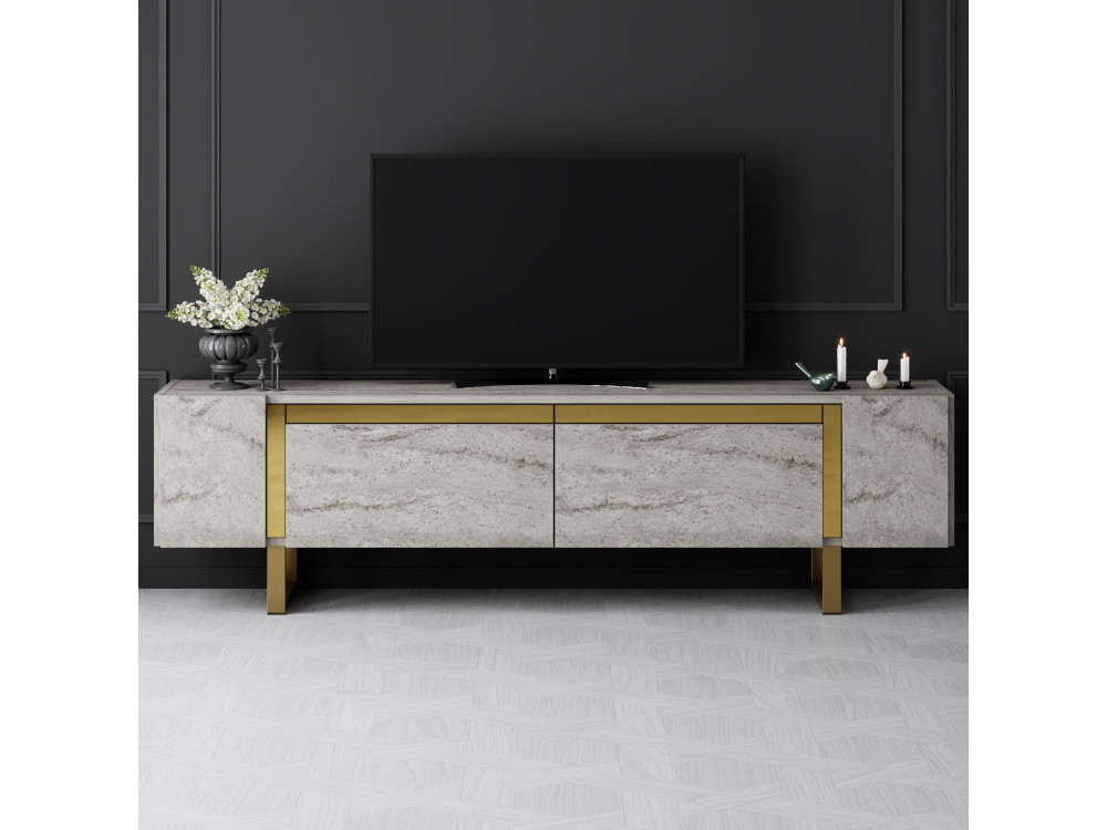 Drewniana podstawa pod telewizor "Yildiz" - 180 x 30 x 50 cm - TravertinOr