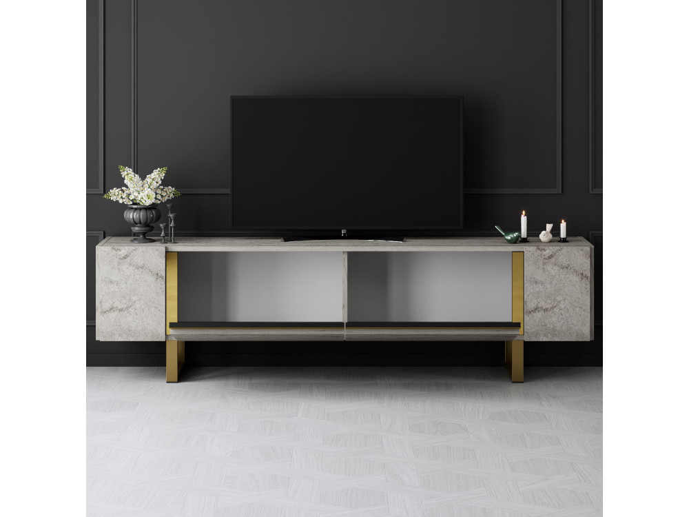 Drewniana podstawa pod telewizor "Yildiz" - 180 x 30 x 50 cm - TravertinOr