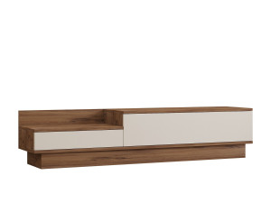Drewniana podstawa pod telewizor "Barko" - 160 x 35 x 35 cm - sosna atlantycka-biała