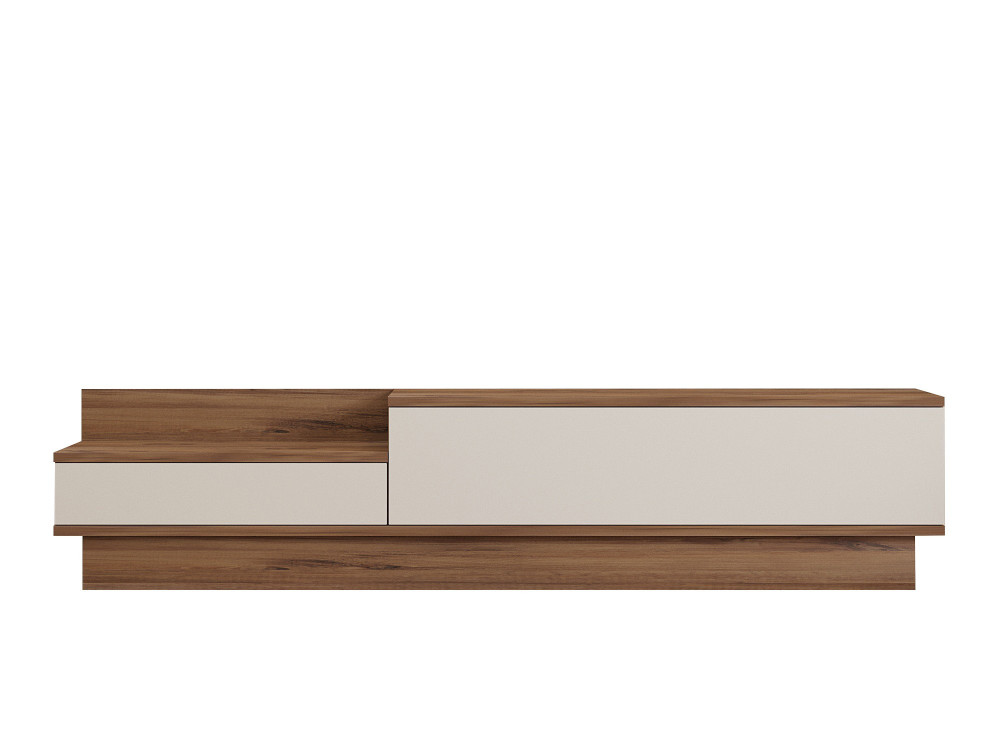 Drewniana podstawa pod telewizor "Barko" - 160 x 35 x 35 cm - sosna atlantycka-biała