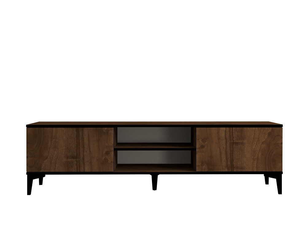 Drewniana podstawa pod telewizor "Erem" - 180 x 40 x 45 cm - orzech czarny