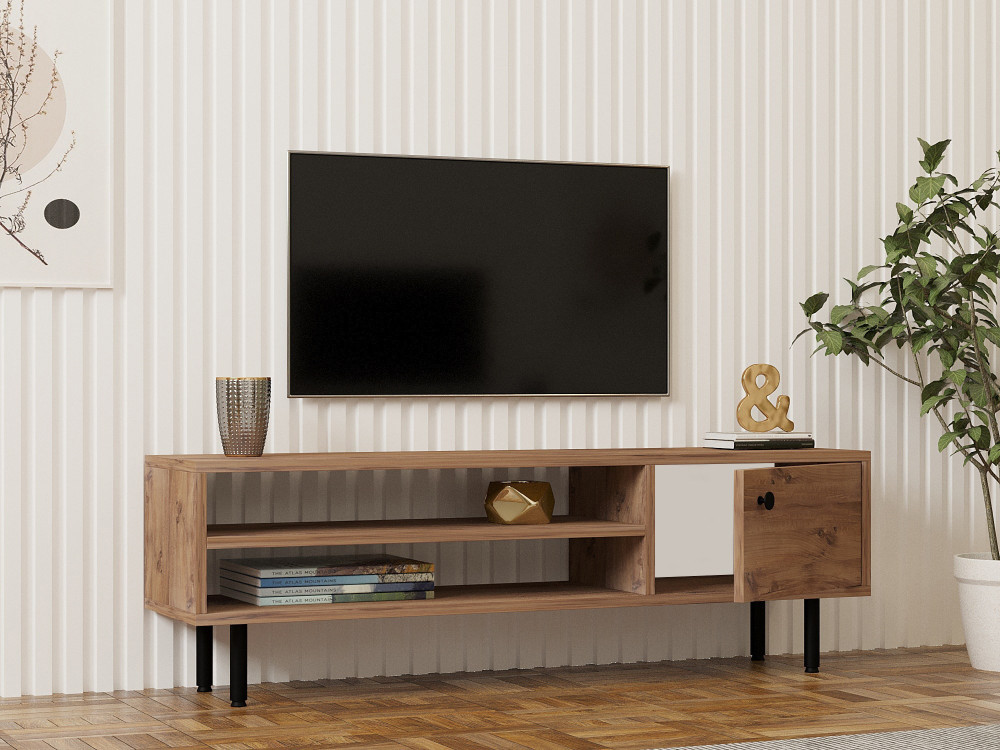 Drewniana podstawa pod telewizor "Avila" - 120 x 30 x 38 cm - sosna atlantycka
