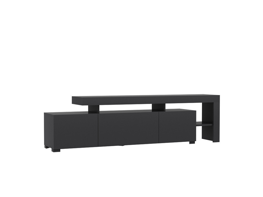 Drewniana podstawa pod telewizor "Beliz" - 192 x 37 x 53 cm - Antracyt