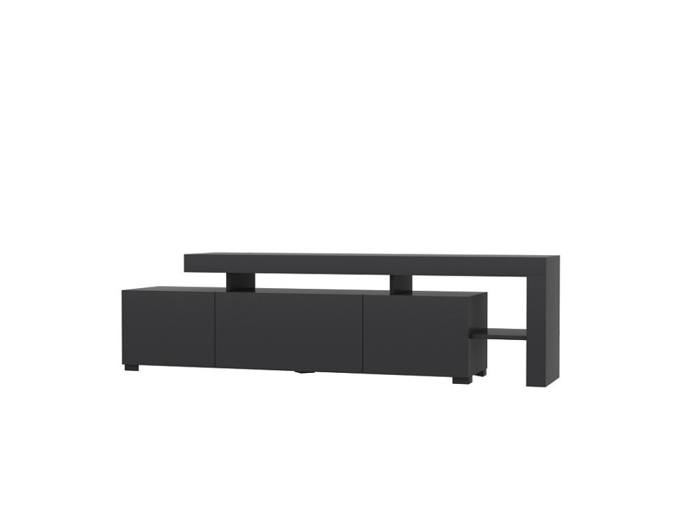Drewniana podstawa pod telewizor "Beliz" - 192 x 37 x 53 cm - Antracyt