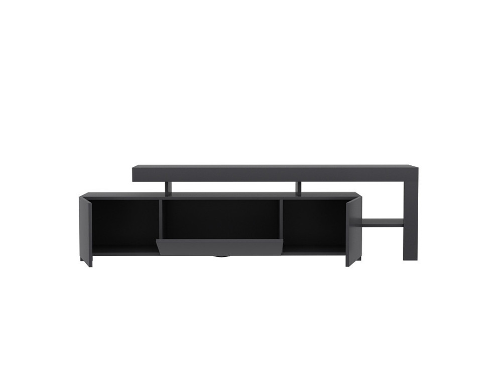Drewniana podstawa pod telewizor "Beliz" - 192 x 37 x 53 cm - Antracyt