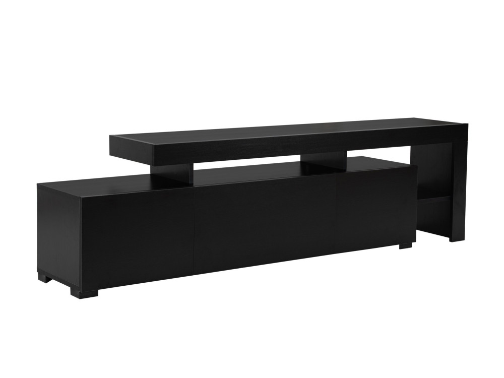 Drewniany stojak TV "Beliz" 192 x 37 x 53 cm - Czarne drewno