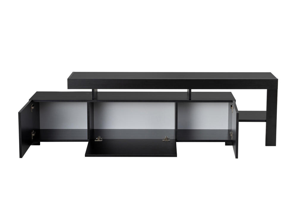 Drewniany stojak TV "Beliz" 192 x 37 x 53 cm - Czarne drewno