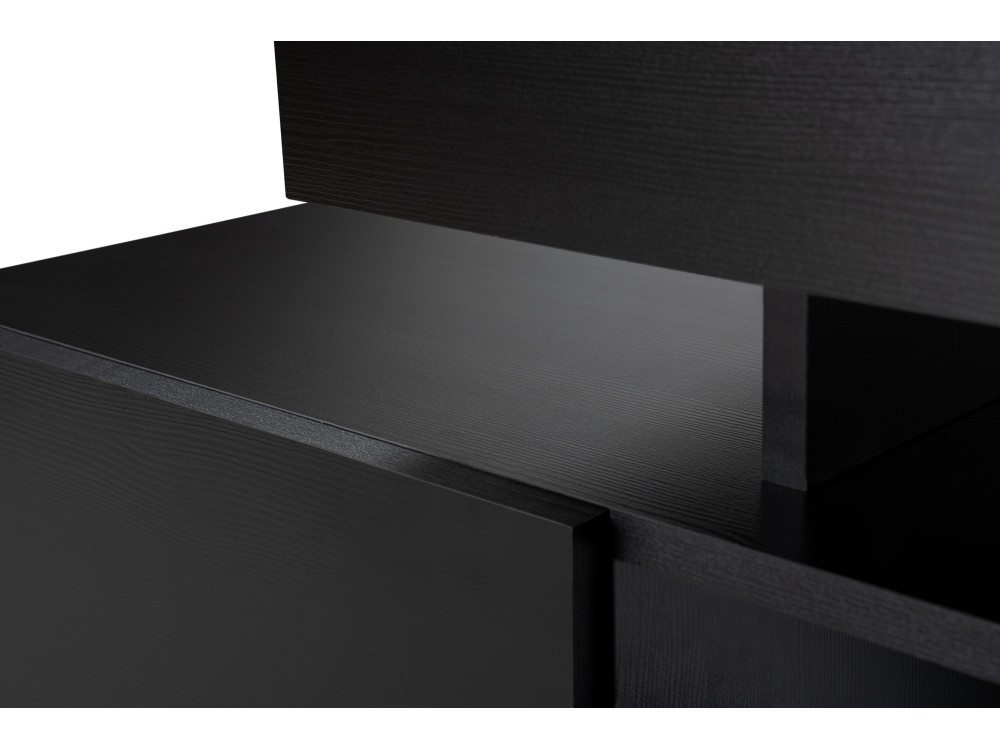 Drewniany stojak TV "Beliz" 192 x 37 x 53 cm - Czarne drewno
