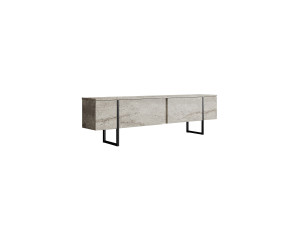 Drewniana podstawa pod telewizor "Luxe" - 180 x 30 x 50 cm - TravertineBlack