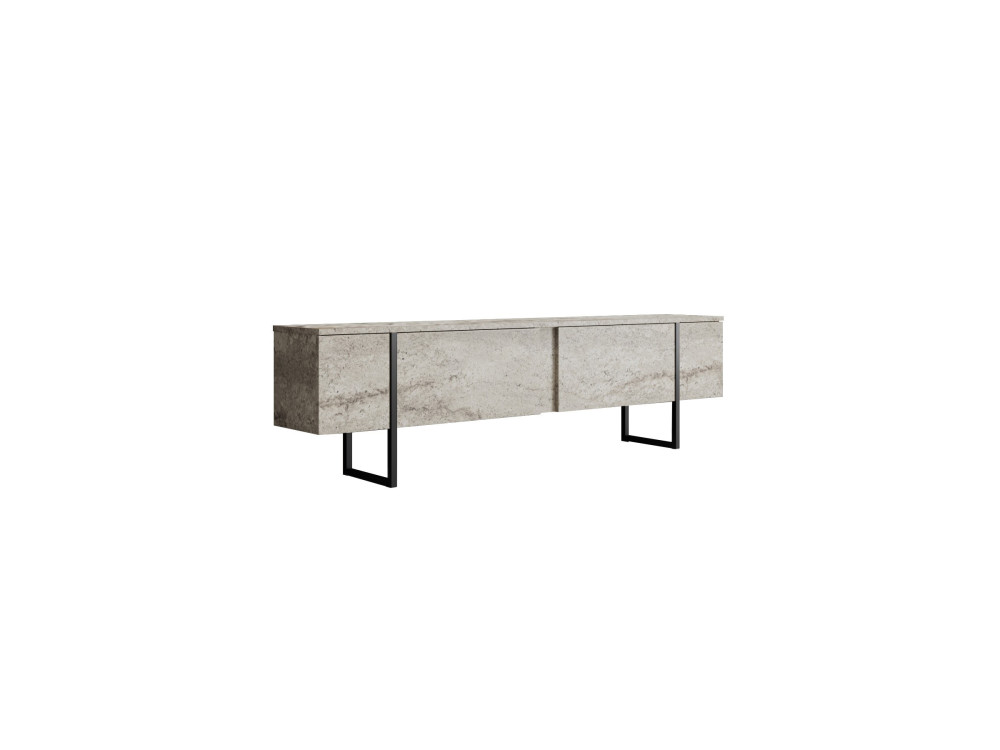 Drewniana podstawa pod telewizor "Luxe" - 180 x 30 x 50 cm - TravertineBlack