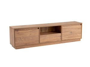 Drewniana podstawa pod telewizor "Vanguard" - 160 x 29 x 42 cm - sosna atlantycka