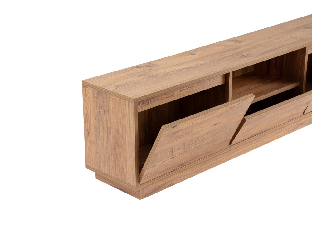 Drewniana podstawa pod telewizor "Vanguard" - 160 x 29 x 42 cm - sosna atlantycka