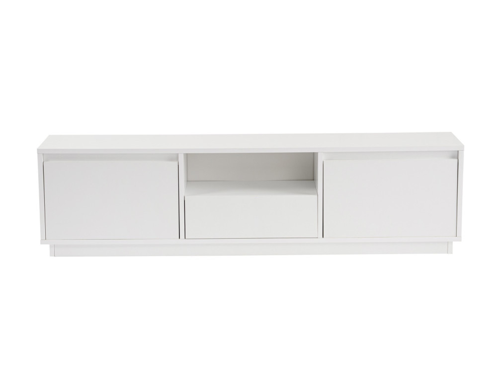 Drewniany stojak TV "Vanguard" - 160 x 29 x 42 cm - Naturalny biały