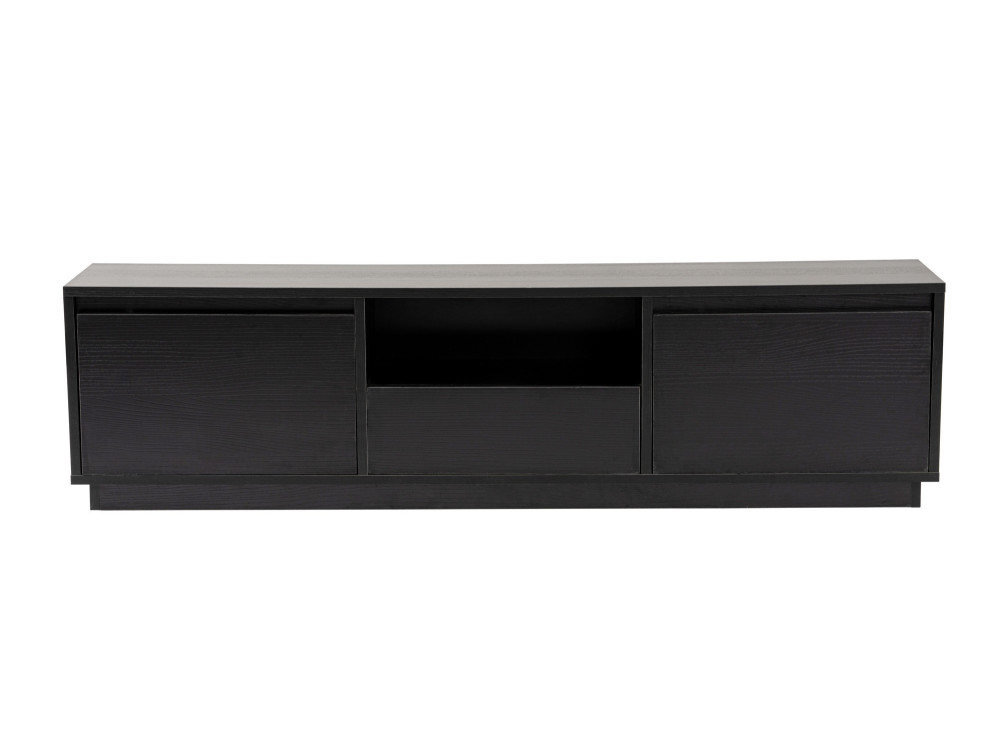 Drewniana podstawa pod telewizor "Vanguard" 160 x 30 x 42 cm - Czarne drewno