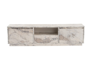 Drewniana podstawa pod telewizor "Vanguard" 160 x 30 x 42 cm - marmur frezja