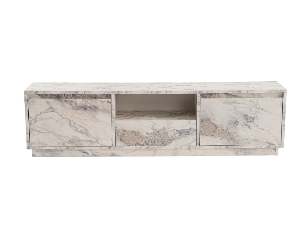 Drewniana podstawa pod telewizor "Vanguard" 160 x 30 x 42 cm - marmur frezja