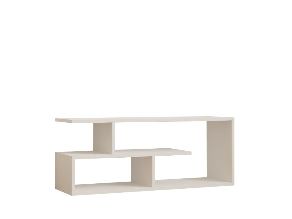 Drewniana podstawa pod telewizor "Cafu" - 100 x 29 x 40 cm - Biały