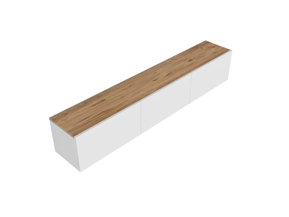 Drewniana podstawa pod telewizor "West" - 150 x 32 x 30 cm - sosna biała atlantycka