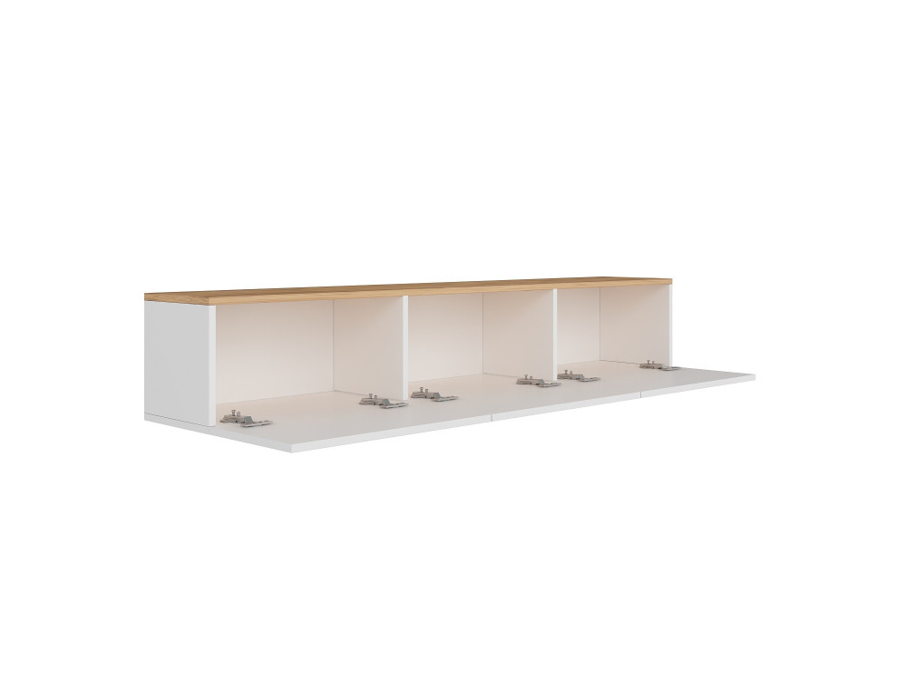 Drewniana podstawa pod telewizor "West" - 150 x 32 x 30 cm - sosna biała atlantycka