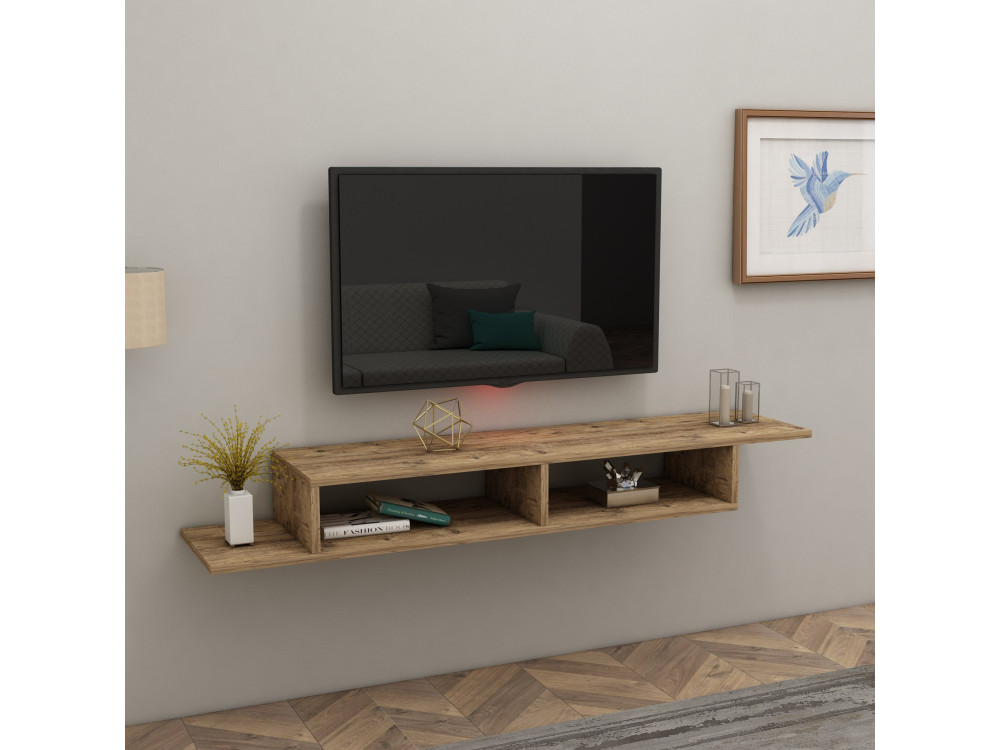 Drewniany stojak na telewizor "Muson" - 120 x 29 x 18 cm - sosna atlantycka