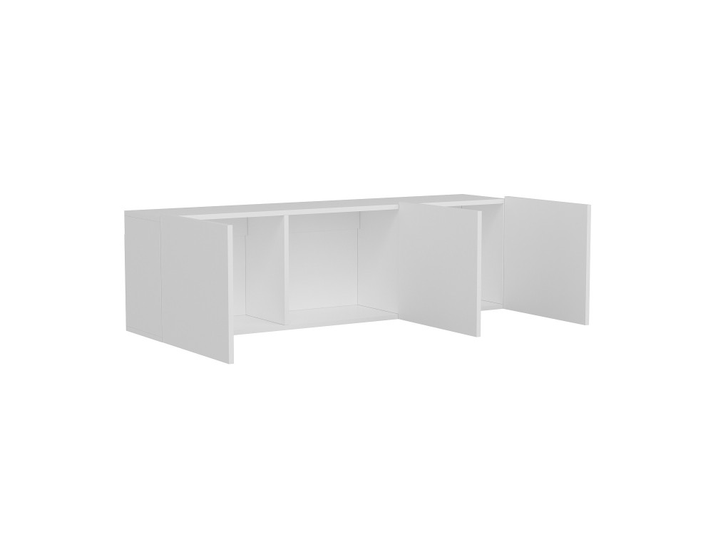 Drewniany stojak pod telewizor "biały" - 150 x 31 x 44 cm - Biały