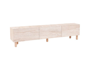 Drewniany stojak pod telewizor "Alvin" - 180 x 31 x 42 cm - Beżowy