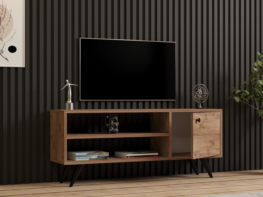 Drewniana podstawa pod telewizor "Jena" - 120 x 29 x 50 cm - sosna atlantycka