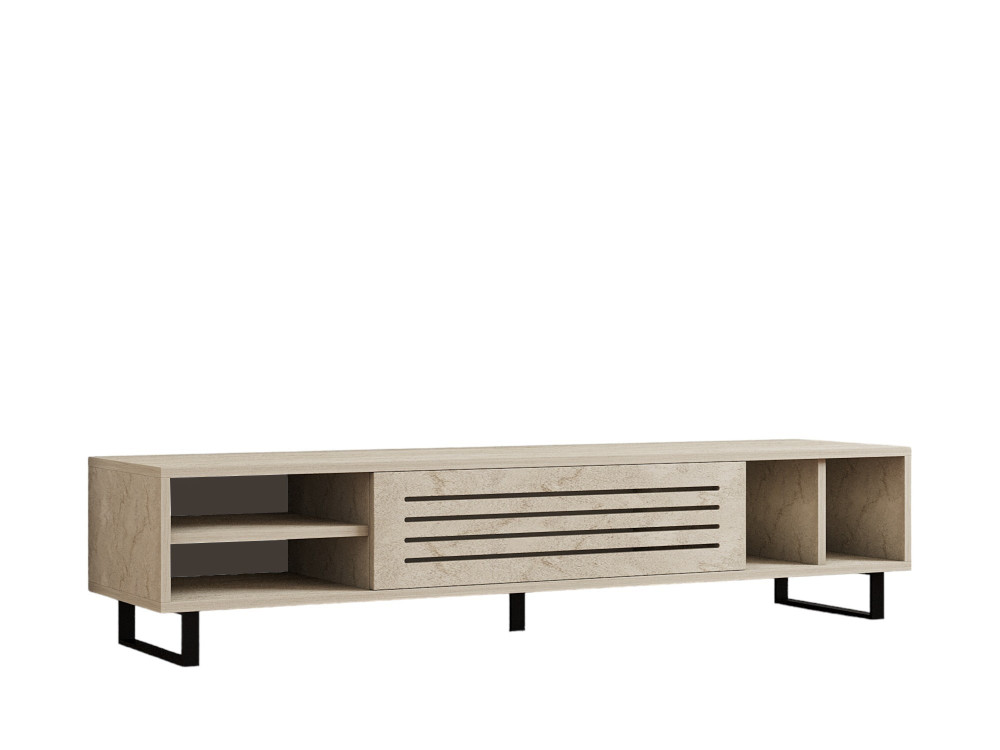 Drewniana podstawa pod telewizor "Safir" - 160 x 40 x 35 cm - trawertyn