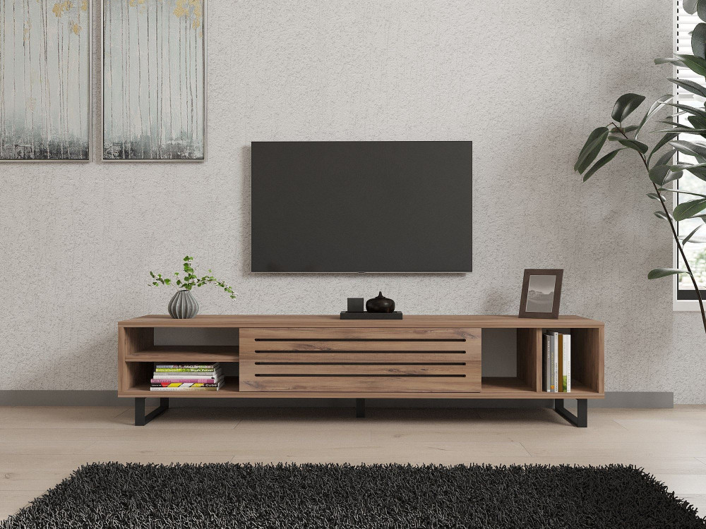 Drewniana podstawa pod telewizor "Safir" 160 x 40 x 35 cm - sosna atlantycka