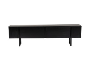 Drewniana podstawa pod telewizor "Serenity" - 180 x 29 x 50 cm - Czarny