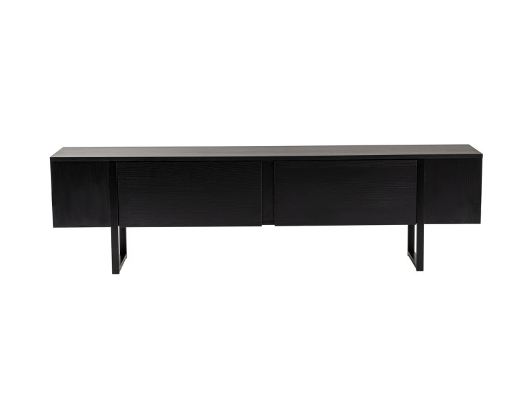 Drewniana podstawa pod telewizor "Serenity" - 180 x 29 x 50 cm - Czarny