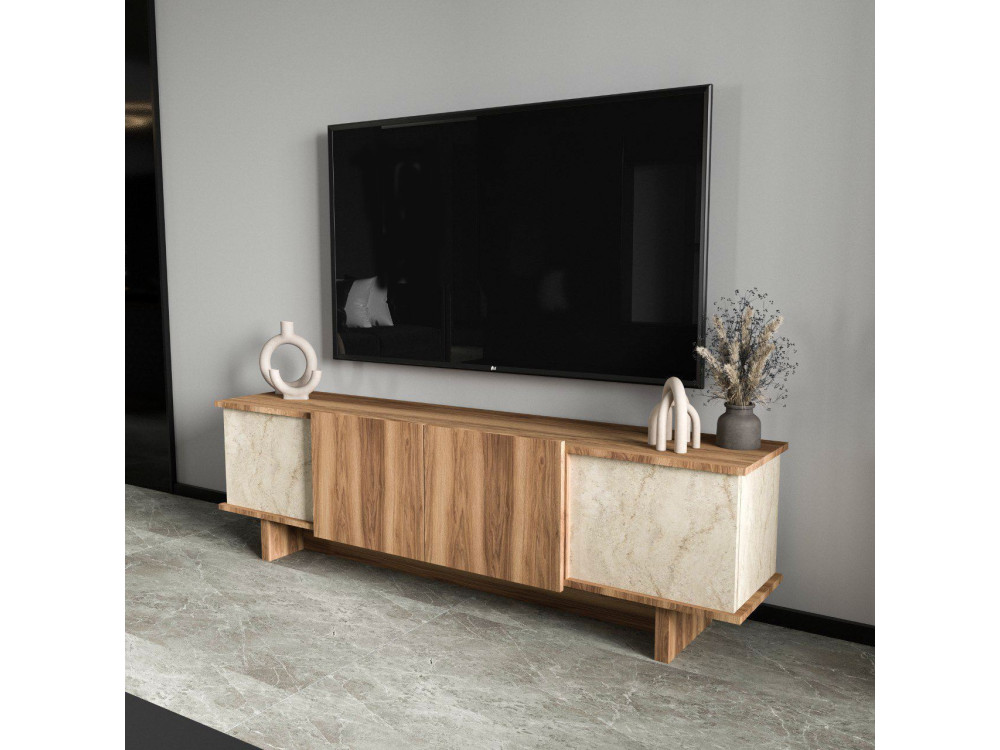 Drewniana podstawa pod telewizor "Diana" 180 x 33 x 50 cm - trawertyn