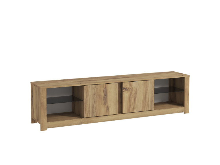 Drewniana podstawa pod telewizor "Aydos" 180 x 35 x 45 cm - dąb