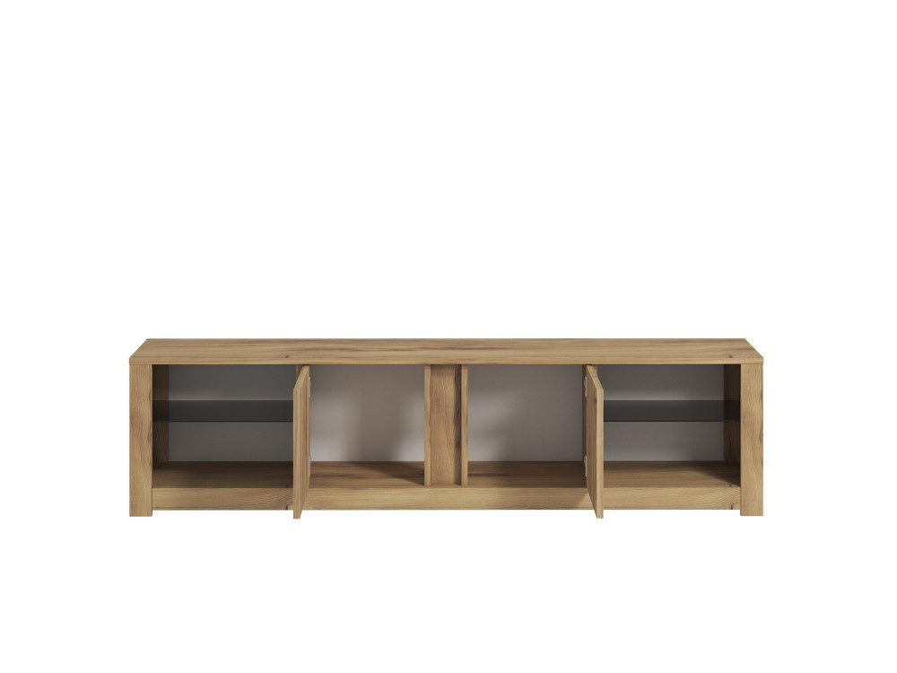 Drewniana podstawa pod telewizor "Aydos" 180 x 35 x 45 cm - dąb