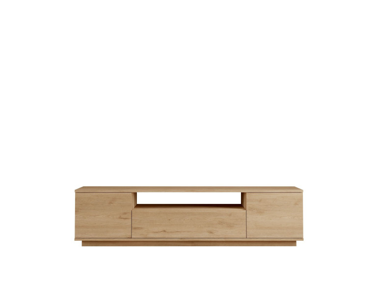 Drewniany stojak pod telewizor "Rowen" - 180 x 44 x 44 cm - Brązowy