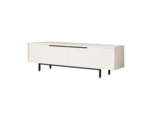 Drewniana podstawa pod telewizor Calvin - 160 x 35 x 45 cm - Biały