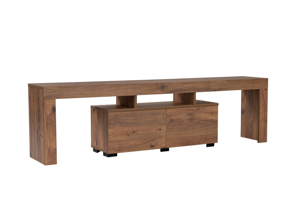Drewniany stojak pod telewizor "Enclave" - 180 x 31 x 50 cm - Brązowy