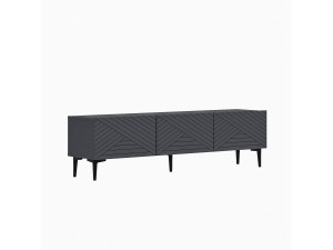 Drewniana szafka pod telewizor "Felix" 160 x 31,4 x 44,1 cm - Antracyt