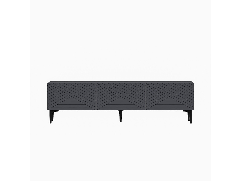 Drewniana szafka pod telewizor "Felix" 160 x 31,4 x 44,1 cm - Antracyt