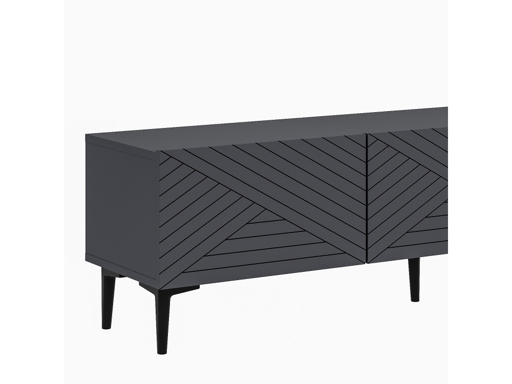 Drewniana szafka pod telewizor "Felix" 160 x 31,4 x 44,1 cm - Antracyt