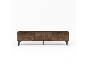 Drewniana podstawa pod telewizor "Felix" - 160 x 31 x 44 cm - Brązowy